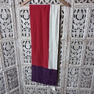 Vintage First Issue Scarf 100% Silk Double Layer Colorblock Vacation Casual Glam